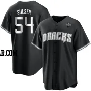 Cole Sulser Men's Arizona Diamondbacks White Replica Black 2023 World Series Jersey