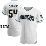 Cole Sulser Men's Arizona Diamondbacks White/Teal Authentic Alternate Jersey