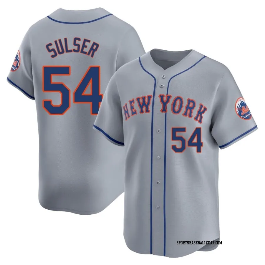 Cole Sulser Men's New York Mets Gray Limited Away Jersey