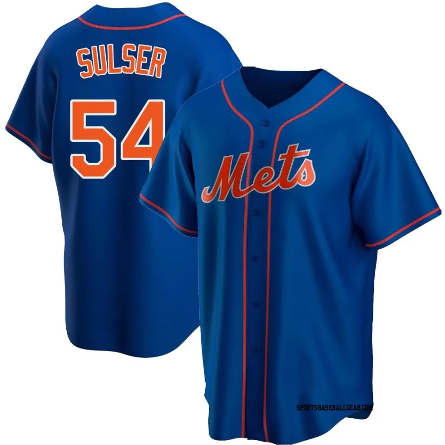 Cole Sulser Men's New York Mets Royal Replica Alternate Jersey