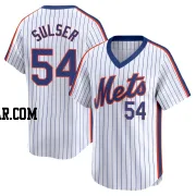 Cole Sulser Men's New York Mets White Limited Cooperstown Collection Jersey