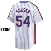 Cole Sulser Men's New York Mets White Limited Cooperstown Collection Jersey