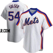 Cole Sulser Men's New York Mets White Replica Home Cooperstown Collection Jersey