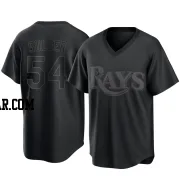 Cole Sulser Men's Tampa Bay Rays Black Replica Pitch Fashion Jersey