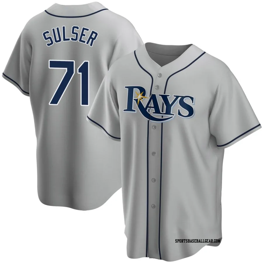 Cole Sulser Men's Tampa Bay Rays Gray Replica Road Jersey