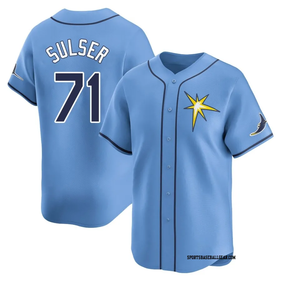 Cole Sulser Men's Tampa Bay Rays Light Blue Limited Alternate Jersey