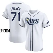 Cole Sulser Men's Tampa Bay Rays White Elite Home Jersey