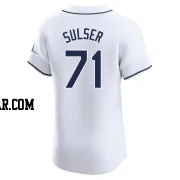 Cole Sulser Men's Tampa Bay Rays White Elite Home Jersey