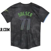 Cole Sulser Toddler Tampa Bay Rays Charcoal Limited 2024 City Connect Jersey