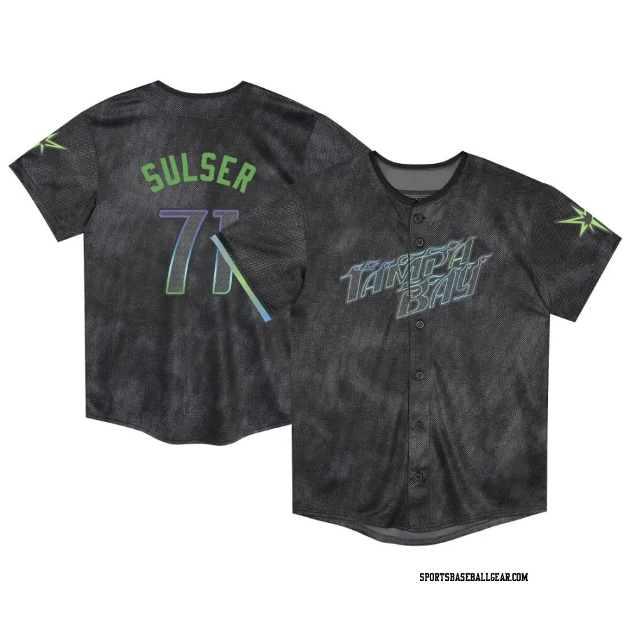 Cole Sulser Toddler Tampa Bay Rays Charcoal Limited 2024 City Connect Jersey