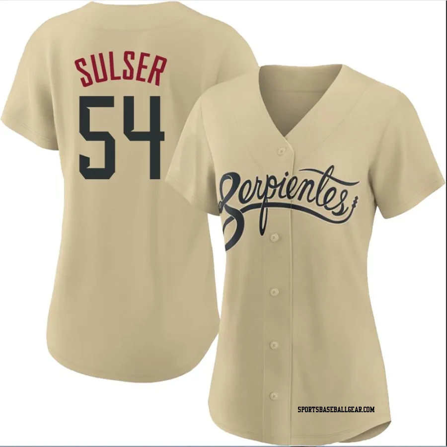 Cole Sulser Women's Arizona Diamondbacks Gold Authentic 2021 City Connect Cool Base Jersey