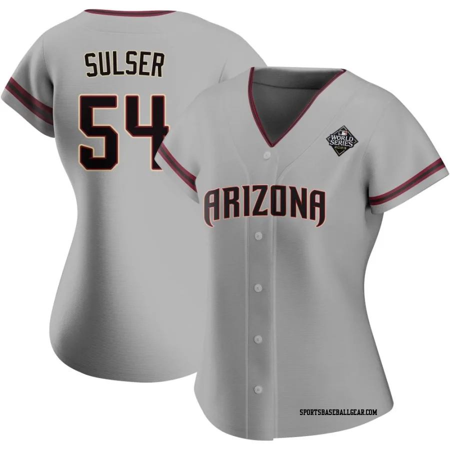 Cole Sulser Women's Arizona Diamondbacks Gray Authentic Road 2023 World Series Jersey