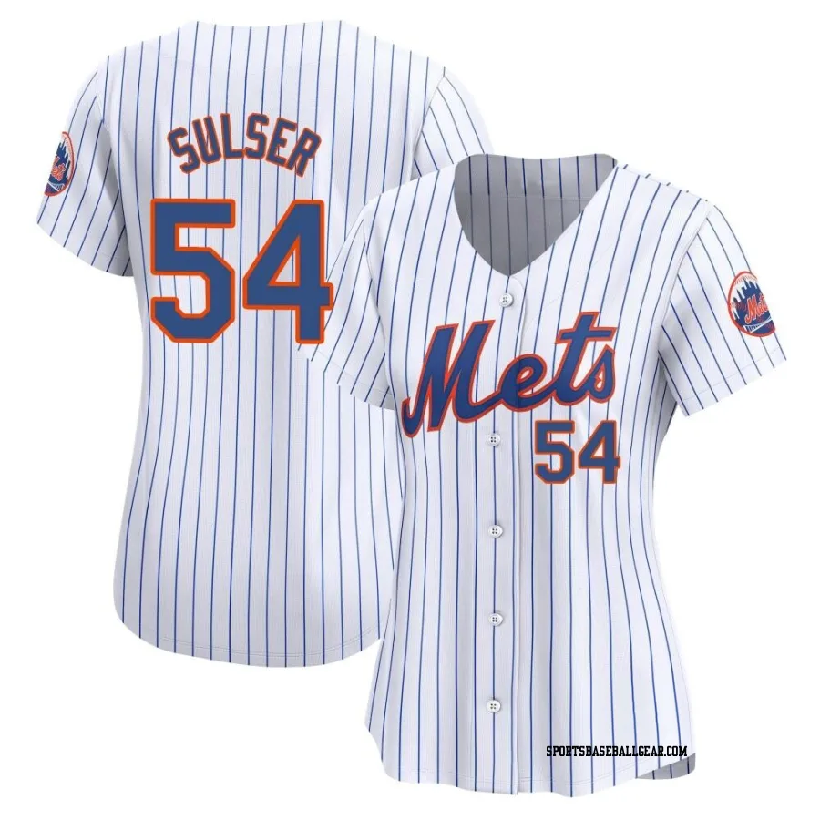 Cole Sulser Women's New York Mets White Limited Home Jersey