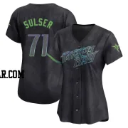 Cole Sulser Women's Tampa Bay Rays Charcoal Limited 2024 City Connect Jersey