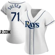 Cole Sulser Women's Tampa Bay Rays White Authentic Home Jersey