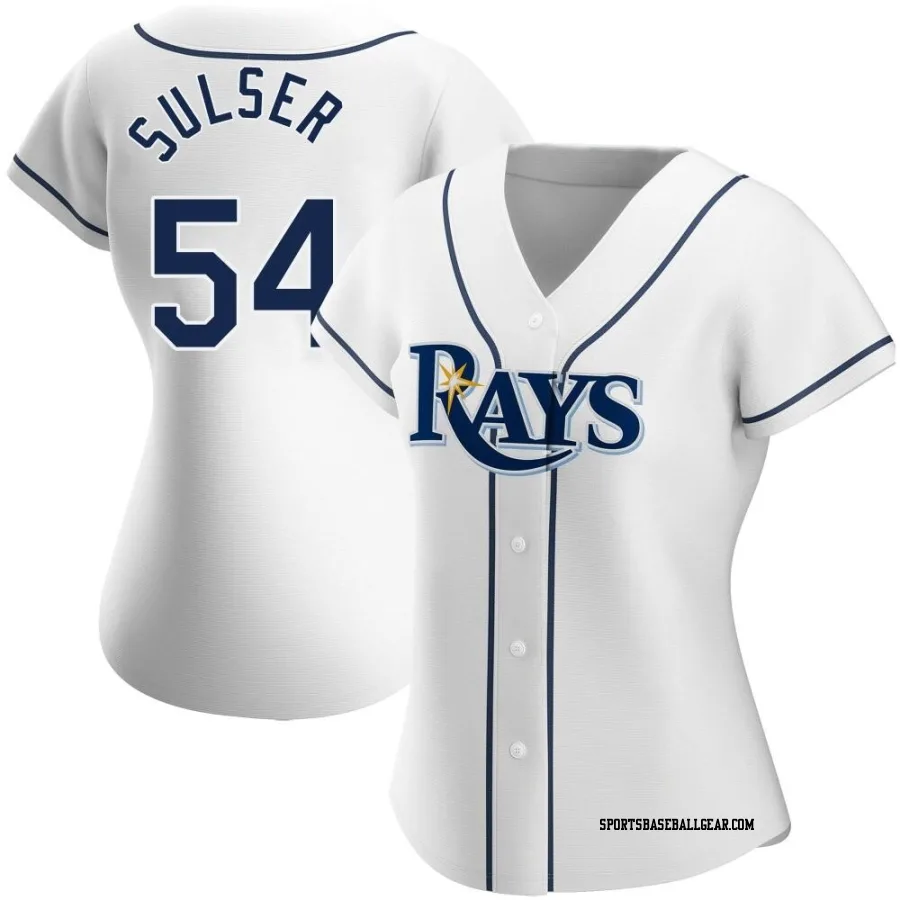 Cole Sulser Women's Tampa Bay Rays White Authentic Home Jersey