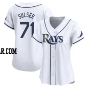 Cole Sulser Women's Tampa Bay Rays White Limited Home Jersey