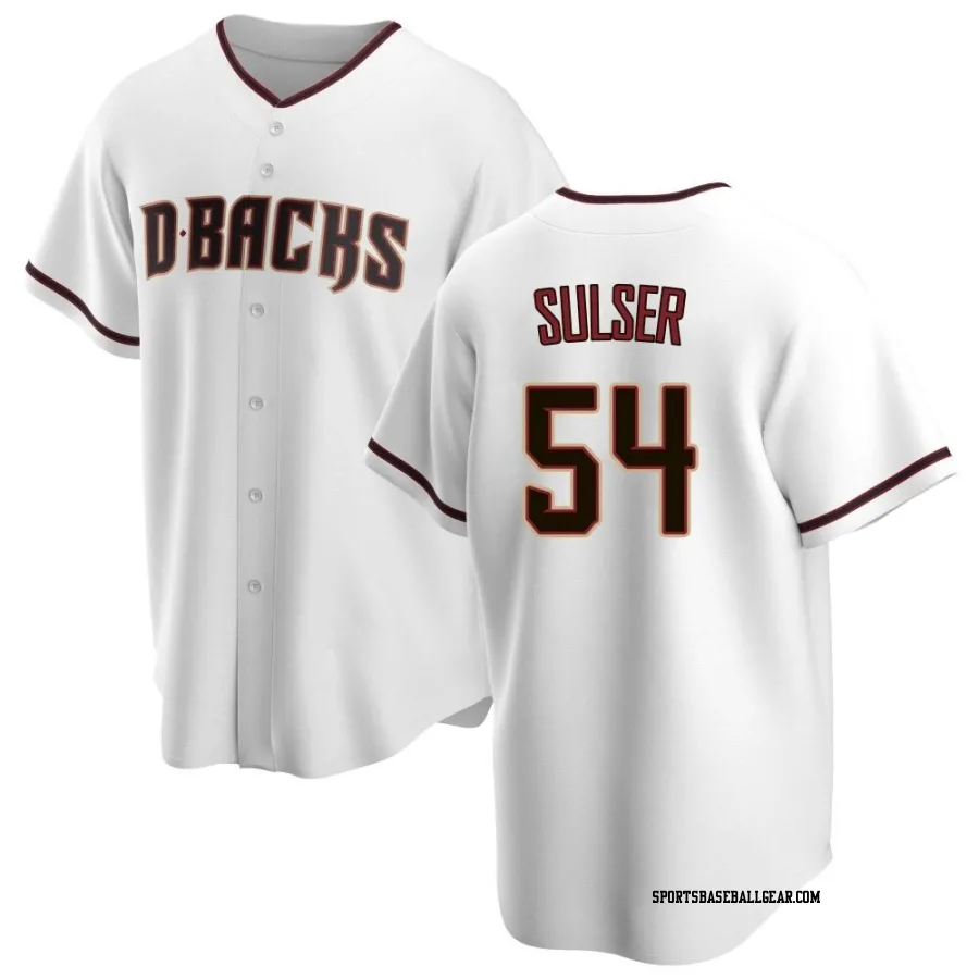 Cole Sulser Youth Arizona Diamondbacks White Replica Home Jersey