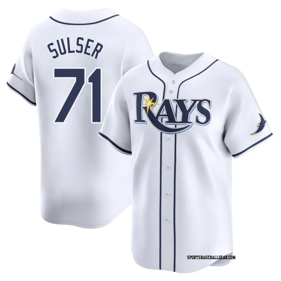 Cole Sulser Youth Tampa Bay Rays White Limited Home Jersey