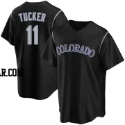 Cole Tucker Men's Colorado Rockies Black Replica Alternate Jersey