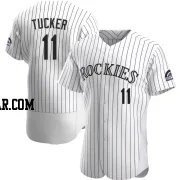 Cole Tucker Men's Colorado Rockies White Authentic Home Jersey