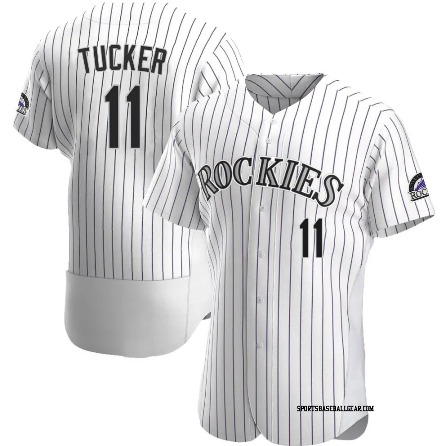 Cole Tucker Men's Colorado Rockies White Authentic Home Jersey