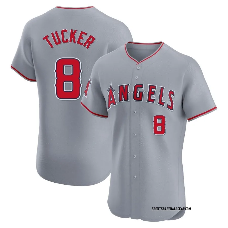 Cole Tucker Men's Los Angeles Angels Gray Elite Road Jersey