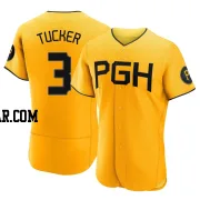 Cole Tucker Men's Pittsburgh Pirates Gold Authentic 2023 City Connect Jersey