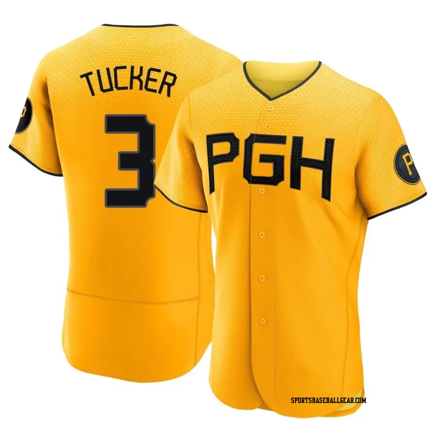 Cole Tucker Men's Pittsburgh Pirates Gold Authentic 2023 City Connect Jersey