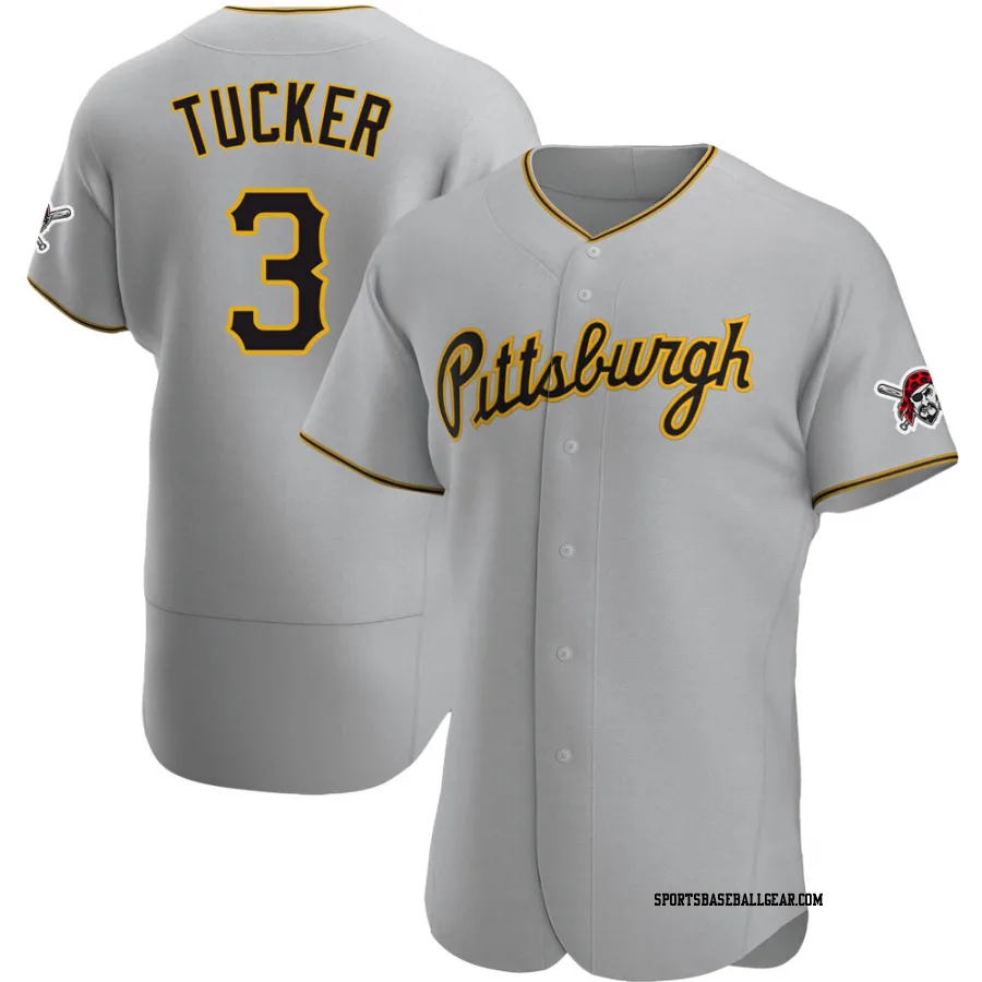 Cole Tucker Men's Pittsburgh Pirates Gray Authentic Road Jersey