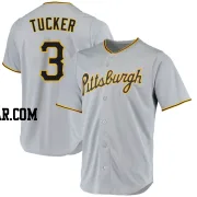 Cole Tucker Men's Pittsburgh Pirates Gray Replica Road Jersey