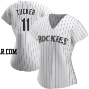 Cole Tucker Women's Colorado Rockies White Authentic Home Jersey