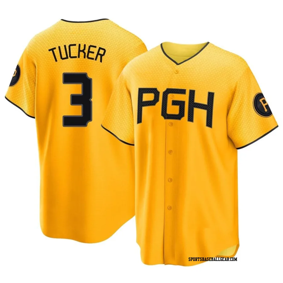 Cole Tucker Youth Pittsburgh Pirates Gold Replica 2023 City Connect Jersey