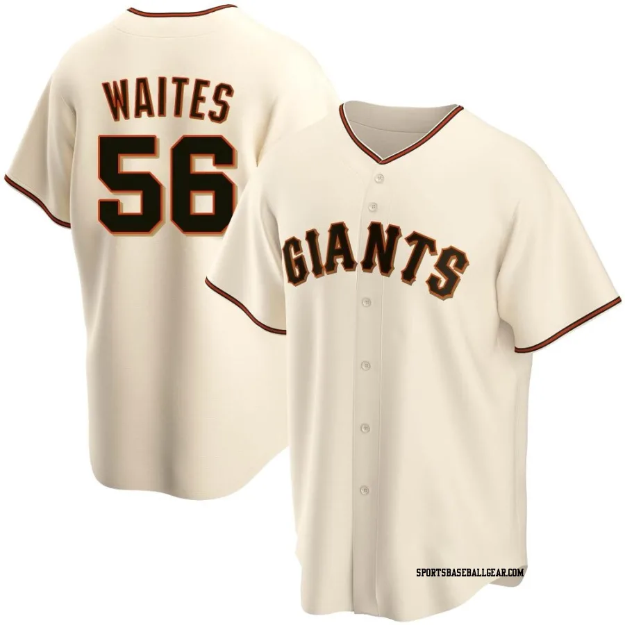 Cole Waites Men's San Francisco Giants Cream Replica Home Jersey