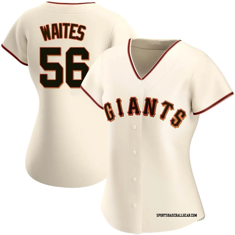 Cole Waites Women's San Francisco Giants Cream Replica Home Jersey