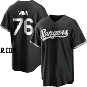 Cole Winn Men's Texas Rangers Black/White Replica Jersey