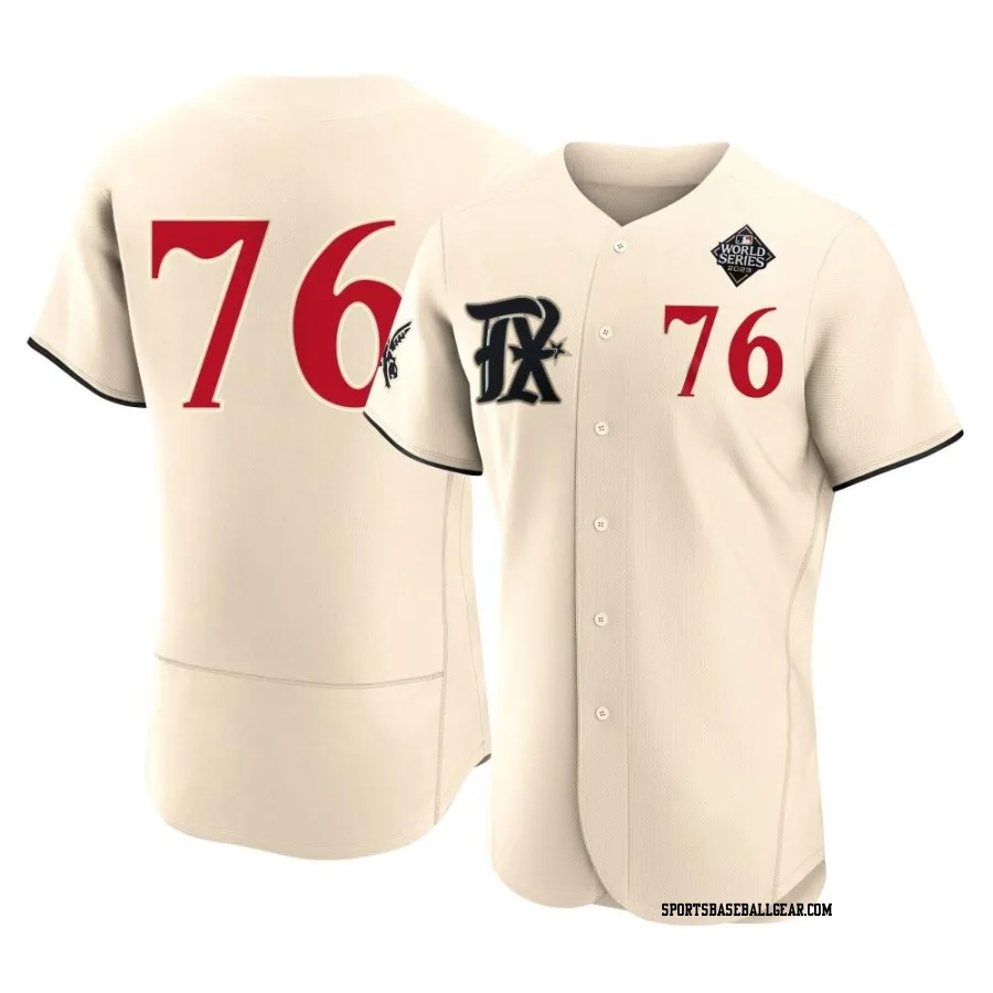 Cole Winn Men's Texas Rangers Cream Authentic 2023 City Connect 2023 World Series Jersey