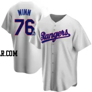 Cole Winn Men's Texas Rangers White Replica Home Cooperstown Collection 2023 World Series Champions Jersey