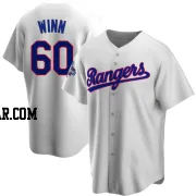 Cole Winn Men's Texas Rangers White Replica Home Cooperstown Collection 2023 World Series Champions Jersey