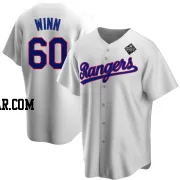 Cole Winn Men's Texas Rangers White Replica Home Cooperstown Collection 2023 World Series Jersey