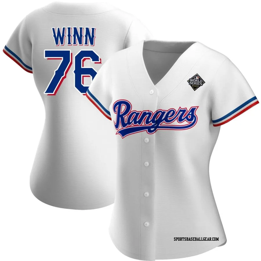 Cole Winn Women's Texas Rangers White Authentic Home 2023 World Series Jersey