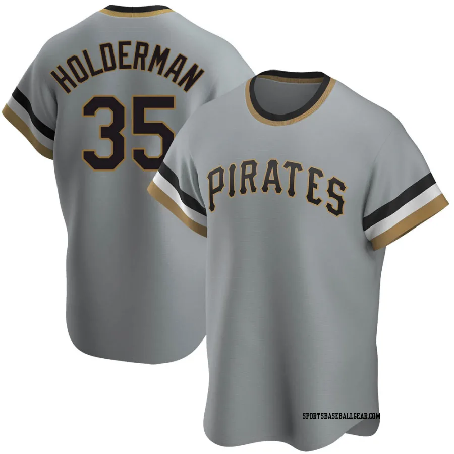 Colin Holderman Youth Pittsburgh Pirates Gray Replica Road Cooperstown Collection Jersey