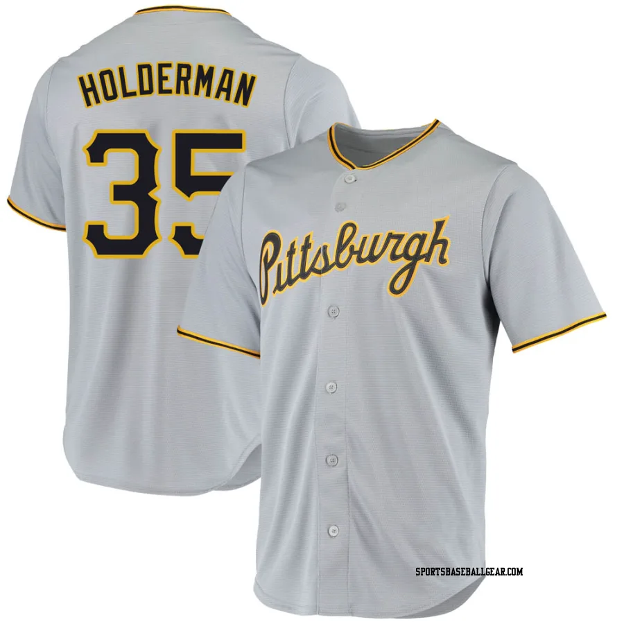 Colin Holderman Youth Pittsburgh Pirates Gray Replica Road Jersey