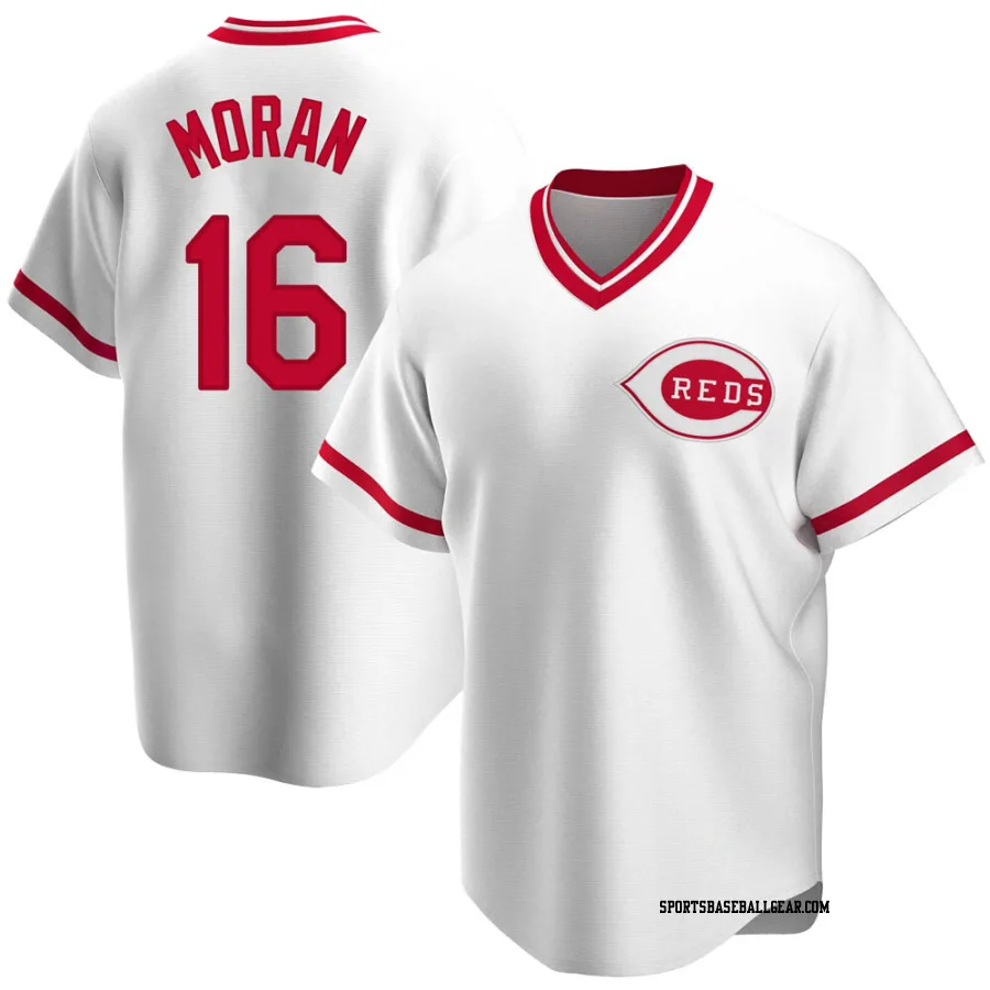 Colin Moran Men's Cincinnati Reds White Replica Home Cooperstown Collection Jersey