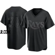 Colin Poche Men's Tampa Bay Rays Black Replica Pitch Fashion Jersey