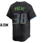 Colin Poche Men's Tampa Bay Rays Charcoal Limited 2024 City Connect Jersey