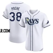 Colin Poche Men's Tampa Bay Rays White Elite Home Jersey