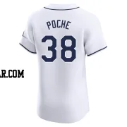 Colin Poche Men's Tampa Bay Rays White Elite Home Jersey