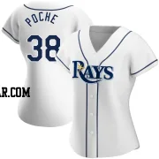 Colin Poche Women's Tampa Bay Rays White Authentic Home Jersey