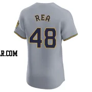 Colin Rea Men's Milwaukee Brewers Gray Elite Road Jersey